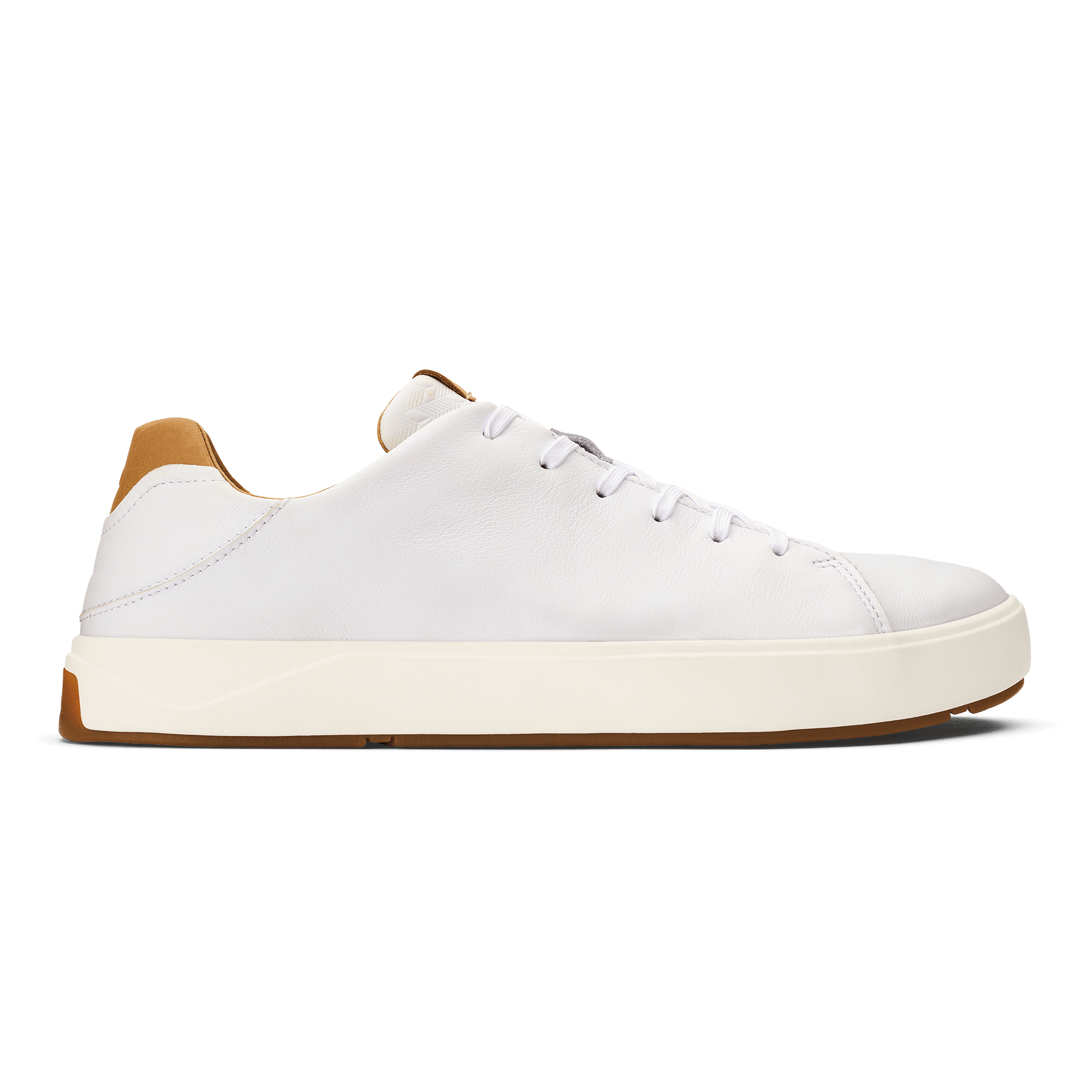 Lae'ahi Lī 'Ili Men's Leather Sneakers - Bright White | OluKai Lae'ahi Lī 'Ili Men's Leather Sneakers - Bright White | OluKai