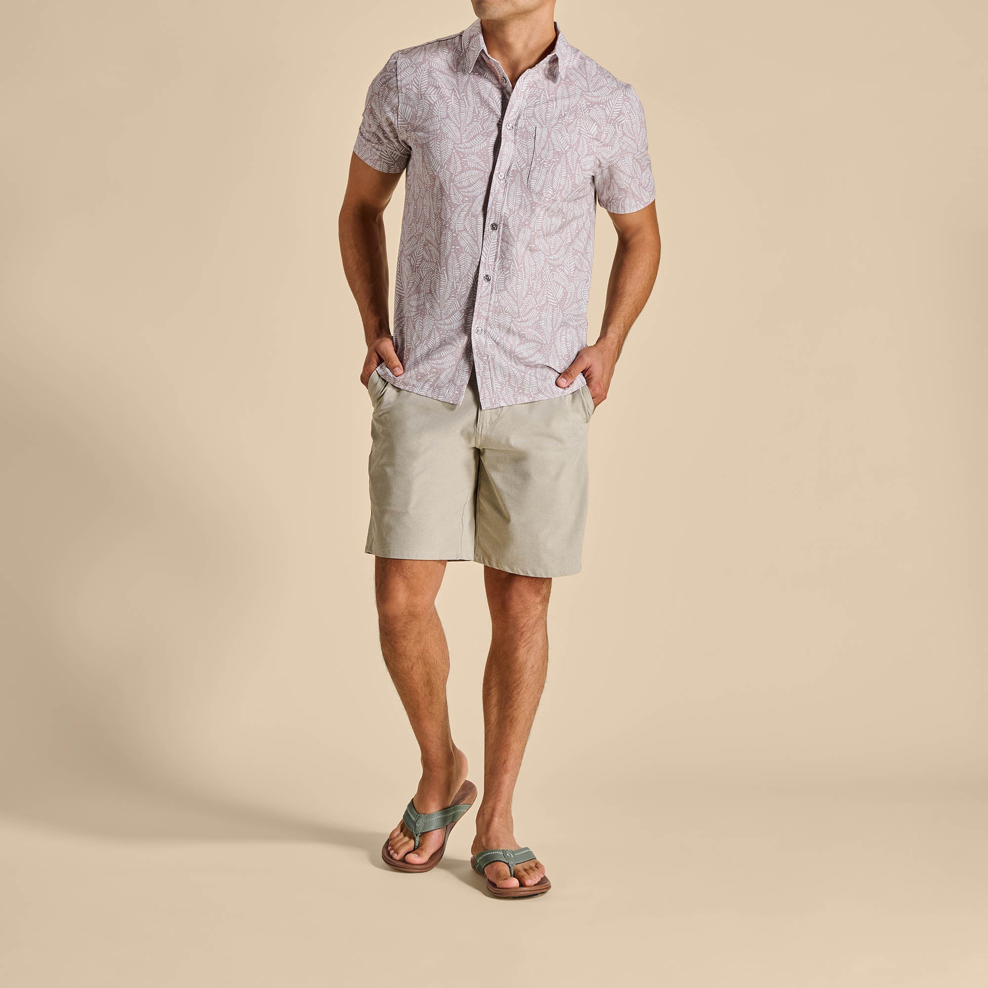 Hiapo - Odyssey Grey / Sahara Men's Leather Beach Sandals | OluKai