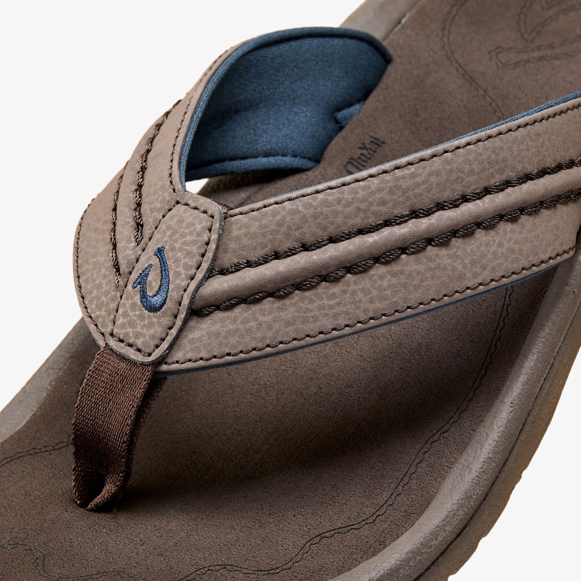 Hokua Men's Beach Sandals - Dark Wood | OluKai