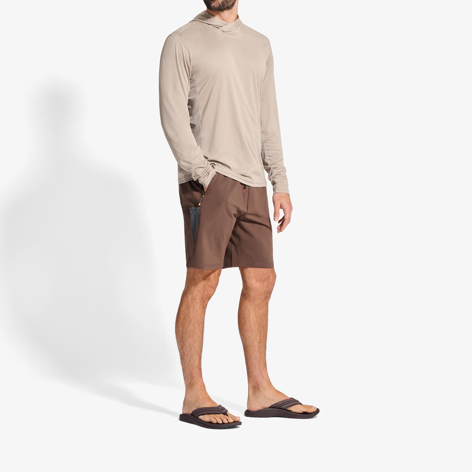Hokua Men's Beach Sandals - Dark Wood | OluKai