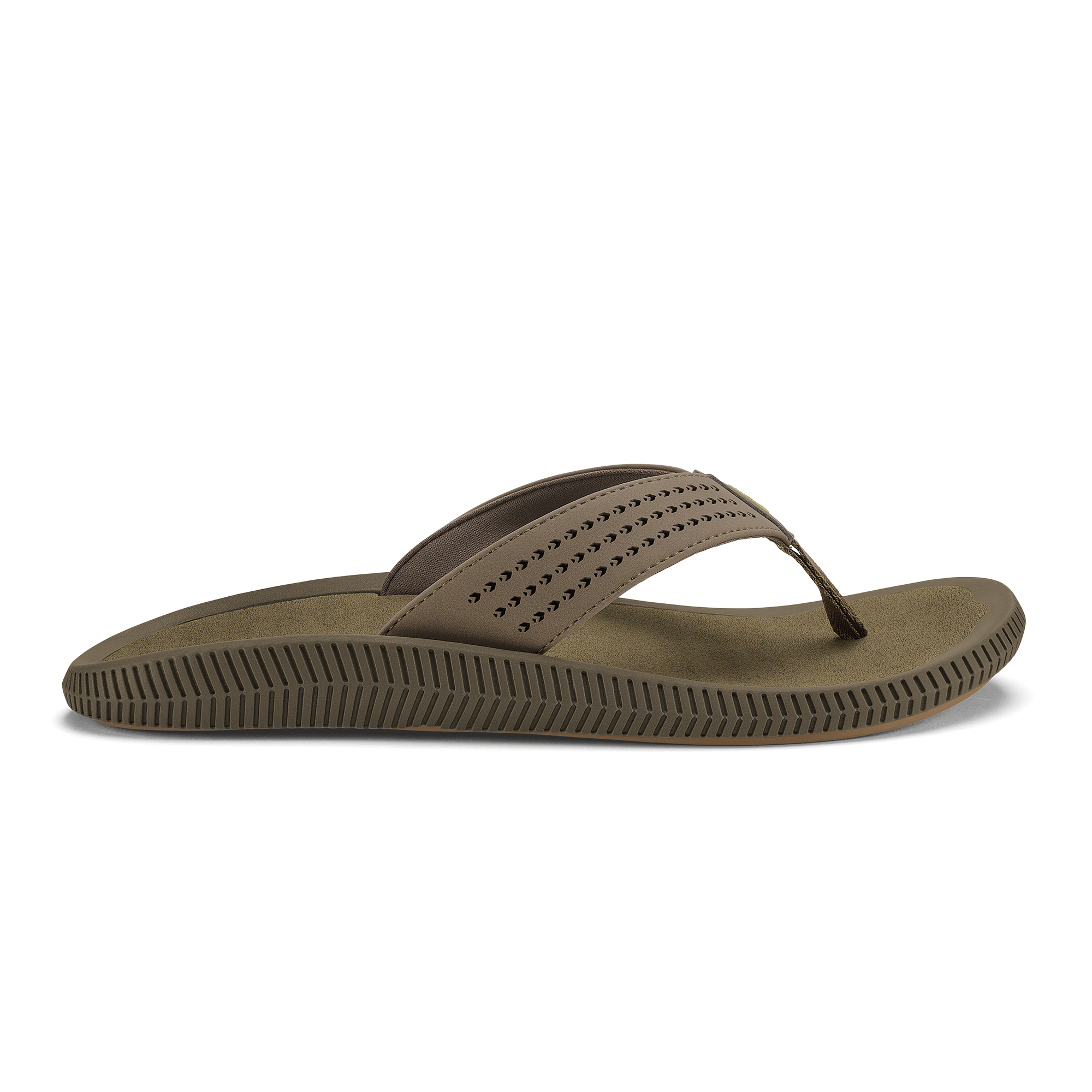 OluKai Ulele-M Mens Yellow White Flip Flop Sandals 10435-3H3H Size 14 NEW Ulele Men main image 2