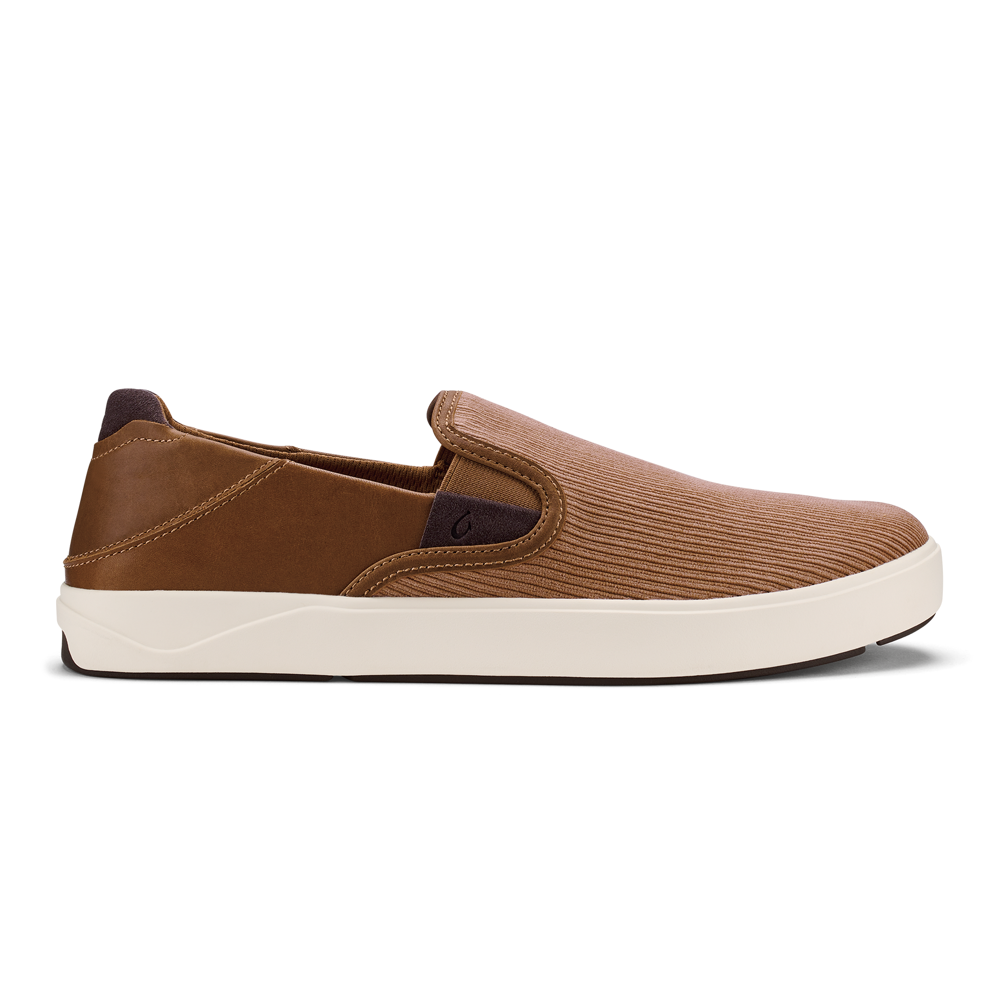 Lae‘ahi Kapa Men's Slip-On Sneakers - Tan / Dark Wood | OluKai