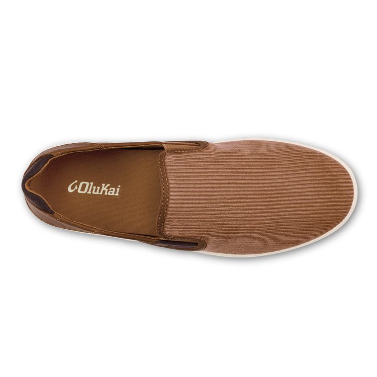 Lae'ahi Kapa Men's Slip-On Sneakers - Tan / Dark Wood | OluKai