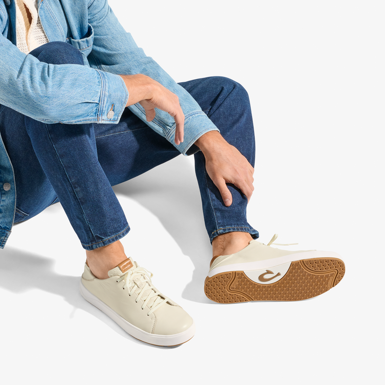 靴 ajapapa Lae'ahi Lī 'Ili Men's Leather Sneakers - Tapa | OluKai