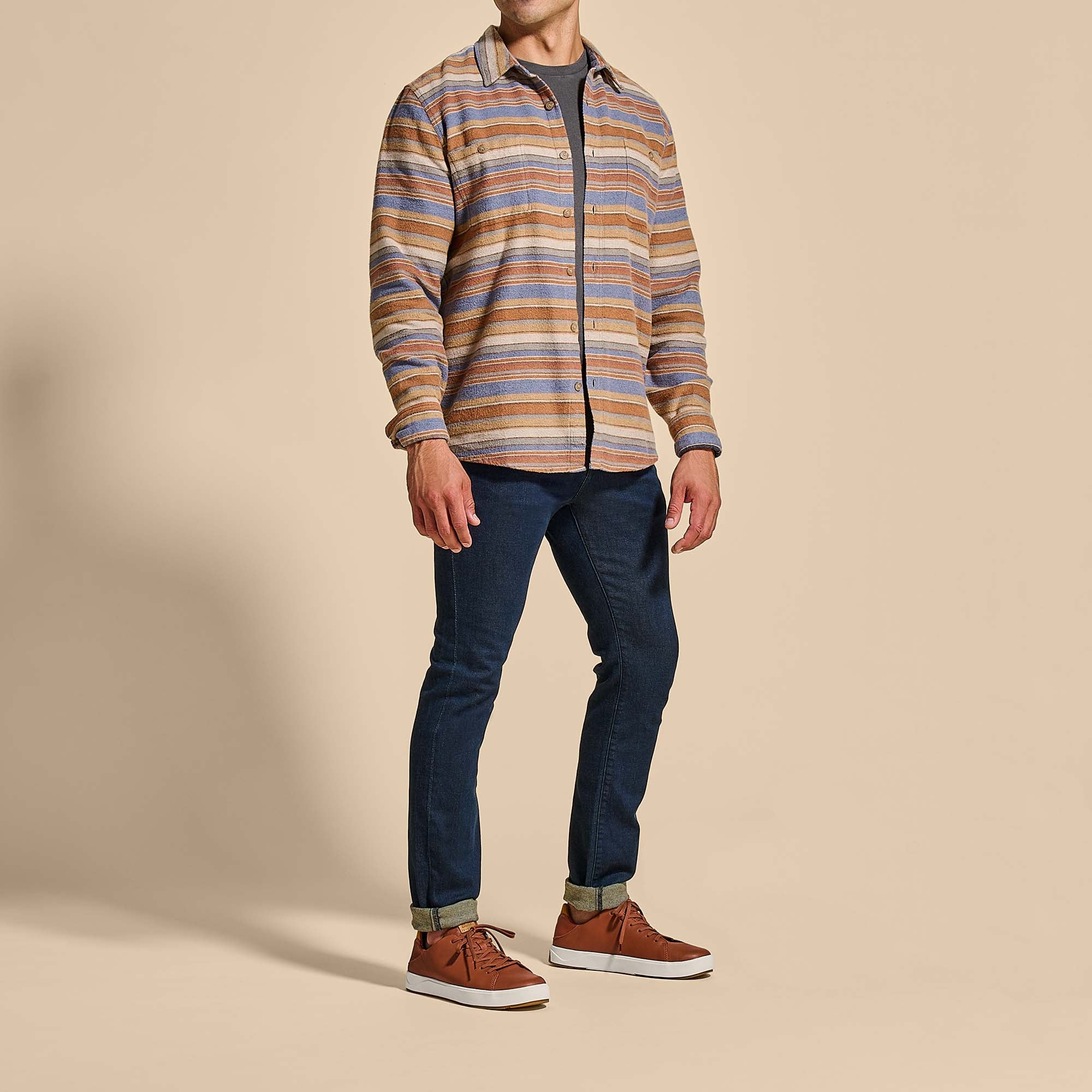 Lae'ahi Lī 'Ili Men's Leather Sneakers - Kukui Brown | OluKai