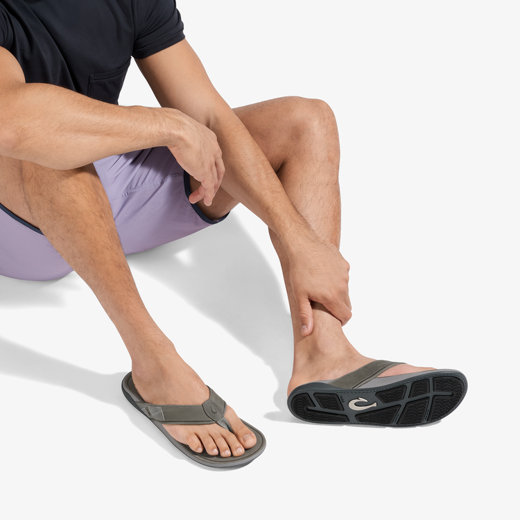Tuahine Men's Waterproof Leather Beach Sandals - Lagoon | OluKai