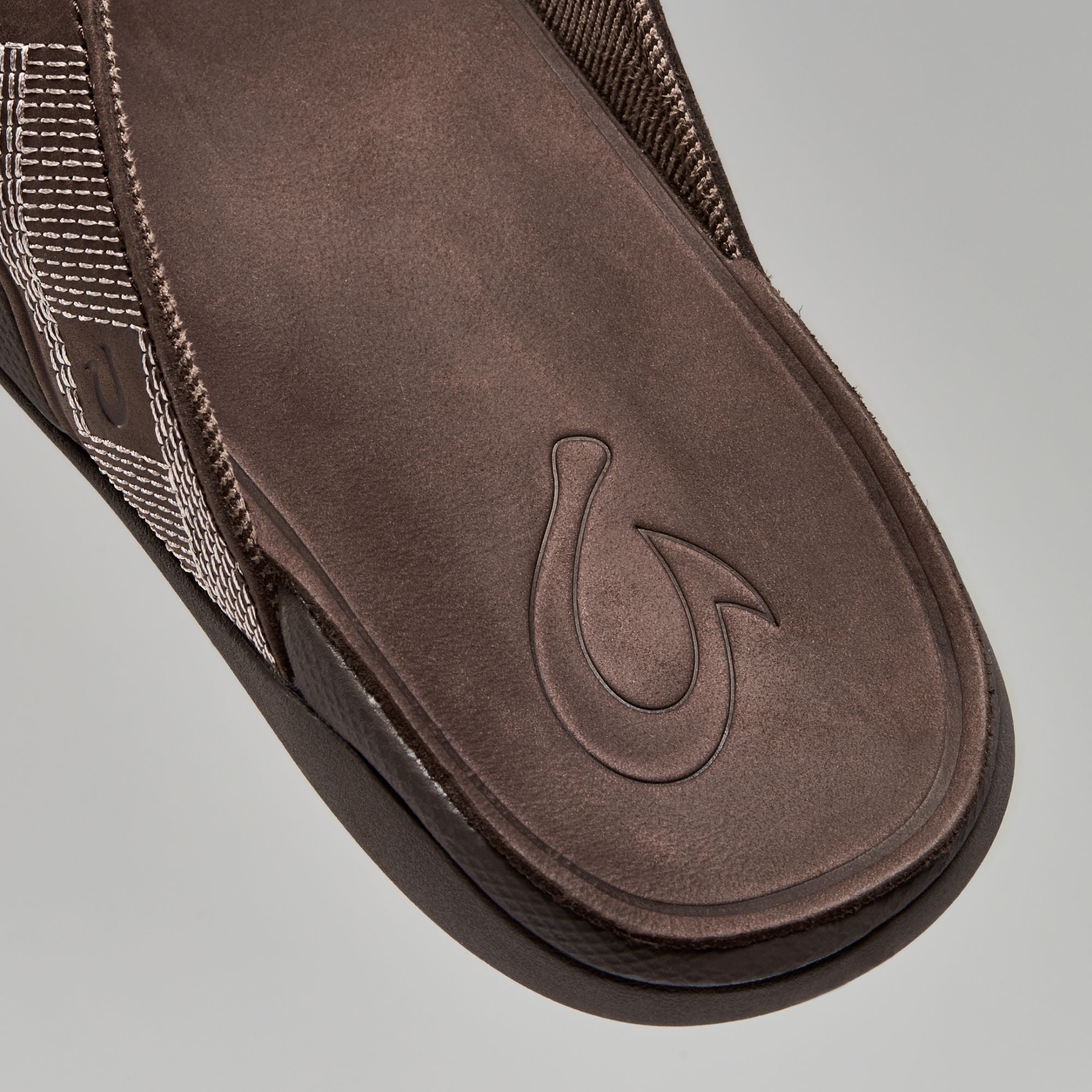 Tuahine Men's Waterproof Leather Beach Sandals - Dark Wood | OluKai