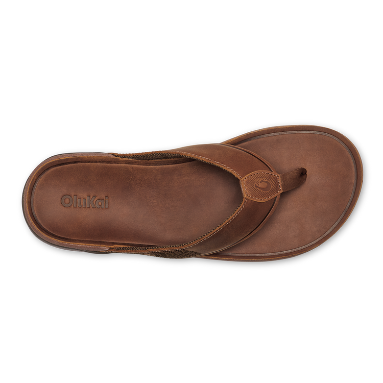 Tuahine Men's Waterproof Leather Beach Sandals - Fox | OluKai