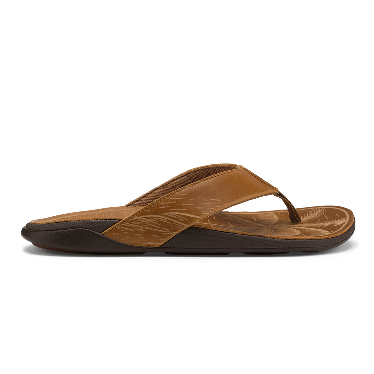 Tuahine Men's Waterproof Leather Beach Sandals - Fox | OluKai