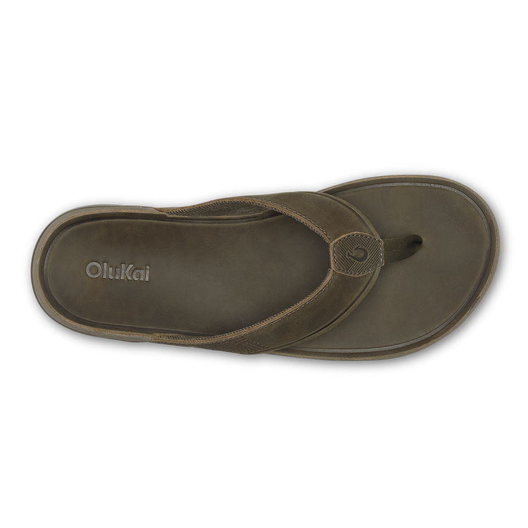 Tuahine Men's Waterproof Leather Beach Sandals - Canteen | OluKai