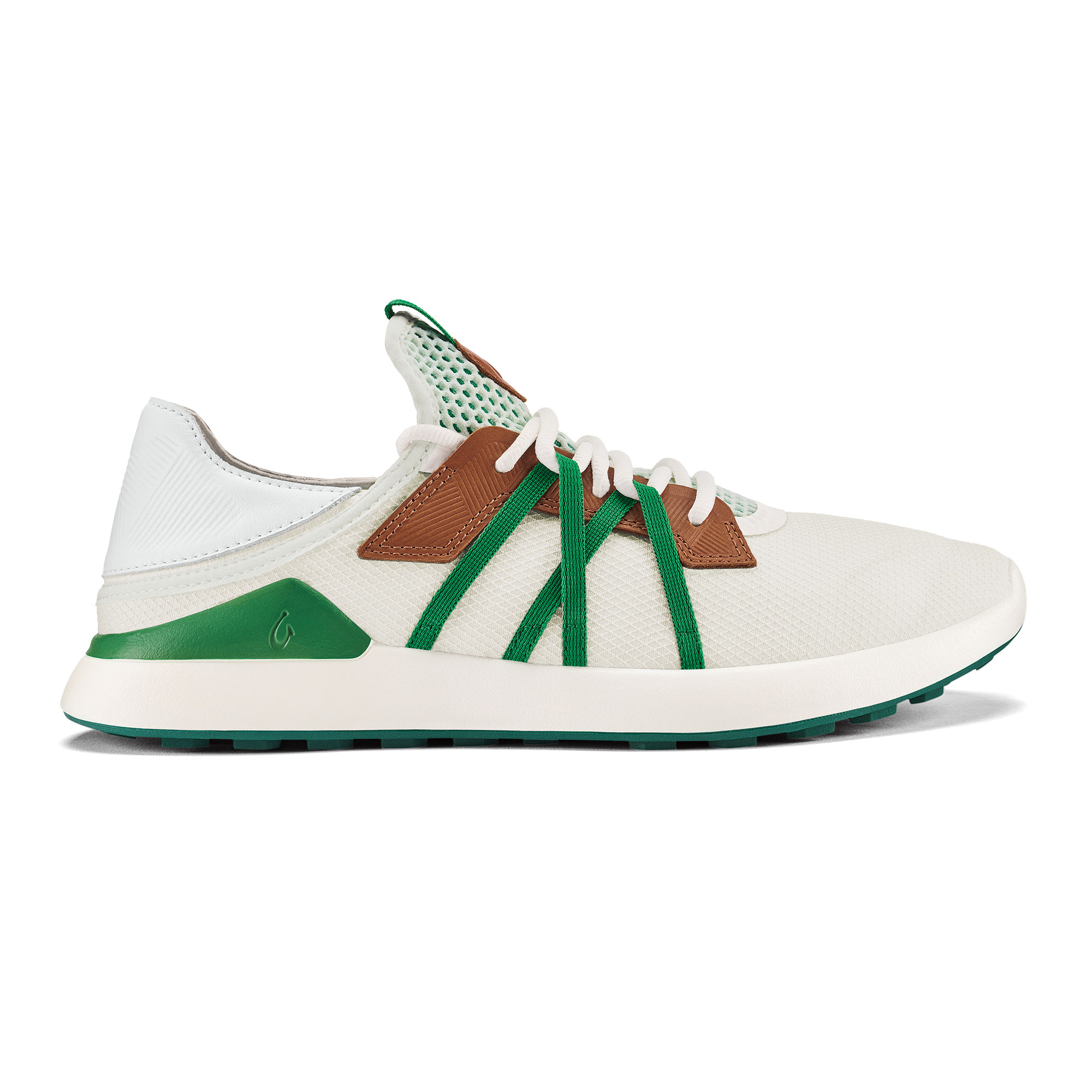 Manele Men’s Breathable Golf Shoes - White / Bamboo | OluKai
