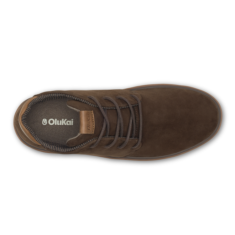 Papakū 'Ili Men's Waterproof Leather Boots- Dark Java | OluKai