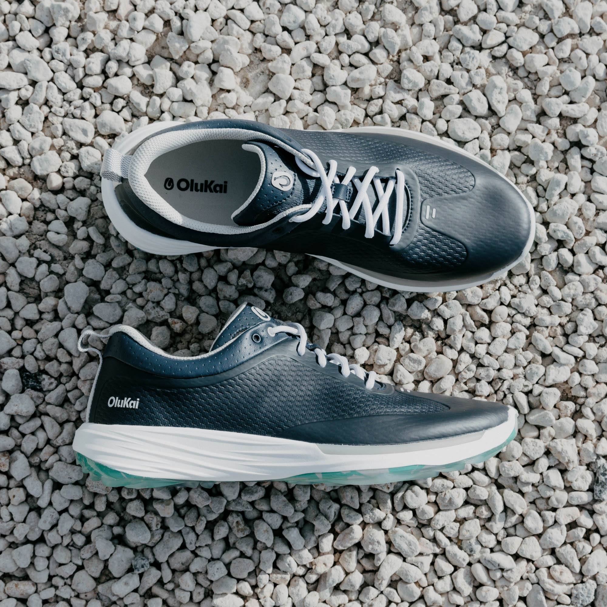 Mākena Men's Waterproof Golf Shoes - Mood Indigo | OluKai