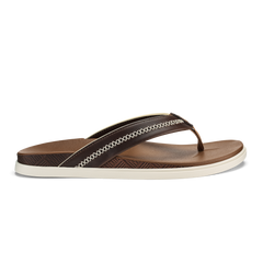OluKai Sandals Mens Size 12 Ilikai Flip Flop Toffee Brown Leather Slip On Beach Men main image 3