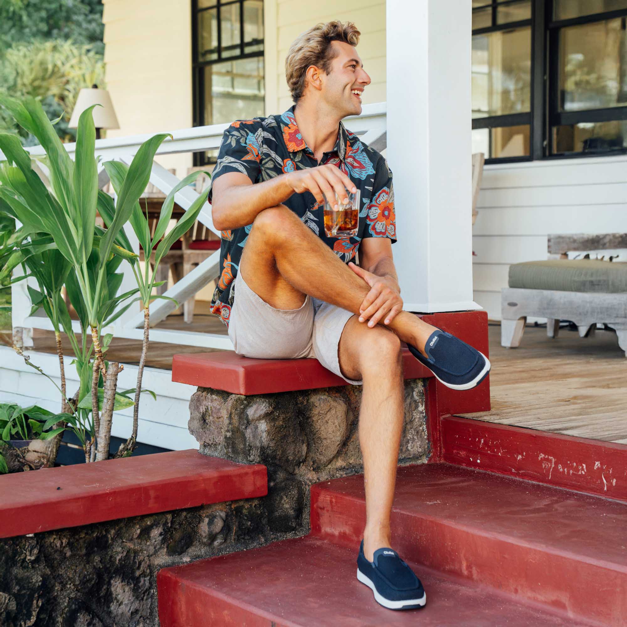 Kākaha Mesh Men's Slip-On Shoes - Navy | OluKai