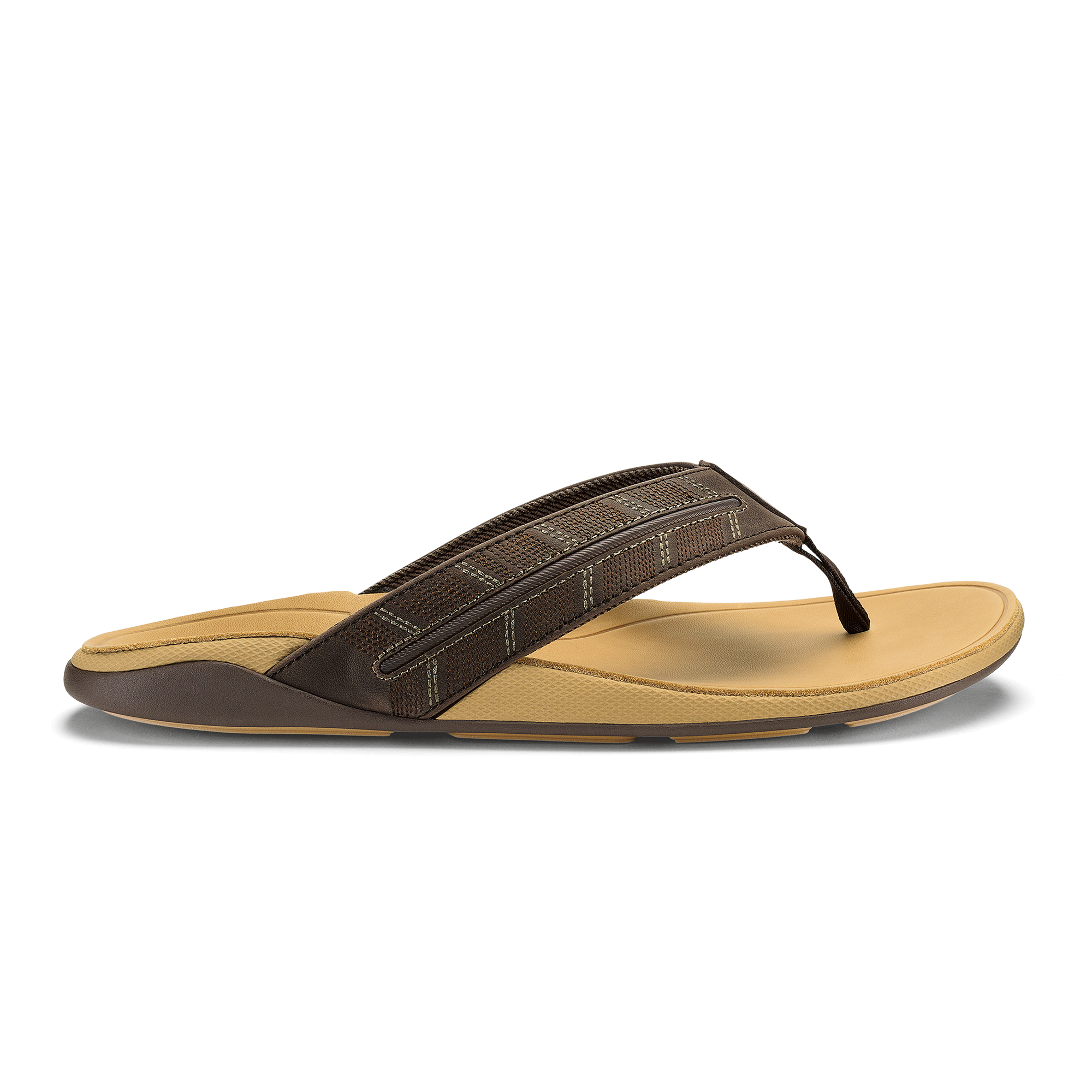 Tuahine Men's Waterproof Leather Beach Sandals - Toffee | OluKai