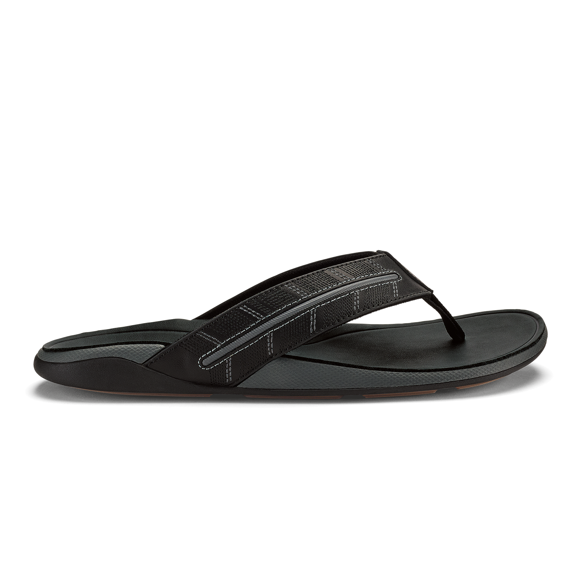 Hiapo - Rum / Dark Wood Men's Leather Beach Sandals | OluKai