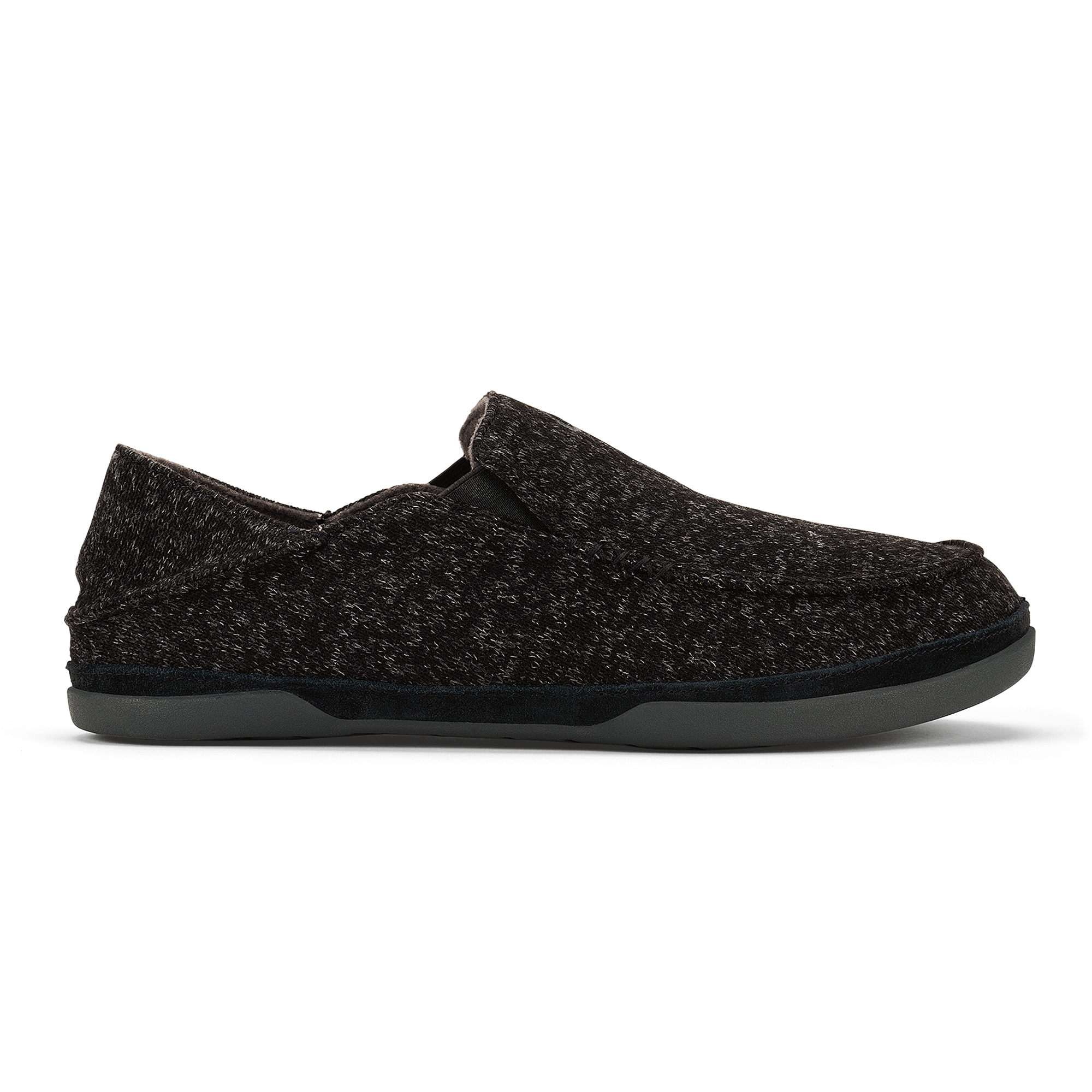 Moloā Hulu Men's Wool Slippers - Black | OluKai