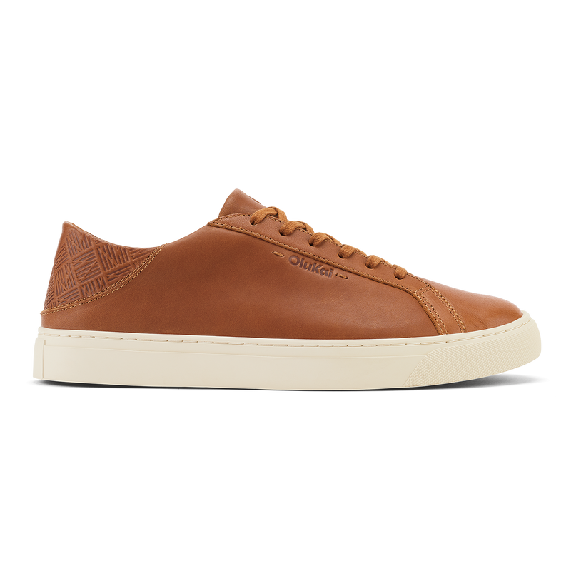 OluKai Laeʻahi Lī Lī Leather Sneakers Men\'s 9.5 Fox Brown Casual Shoes OluKai Men main image 4