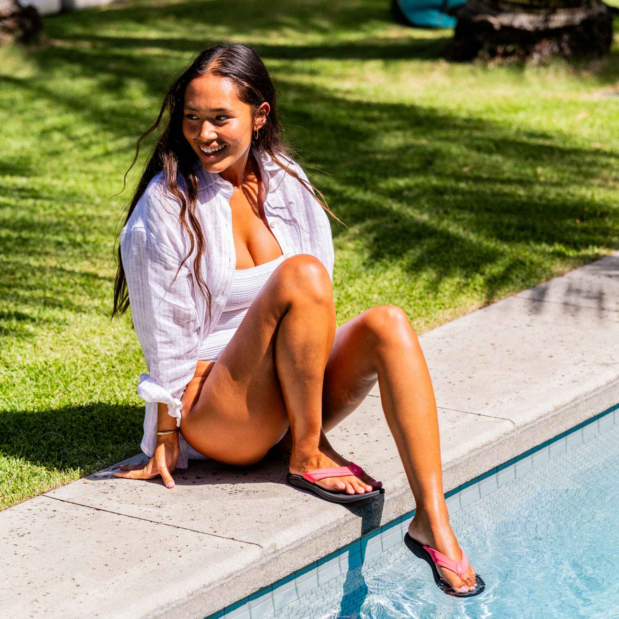 Ohana Women's Beach Sandals - Bright White / Hua | OluKai