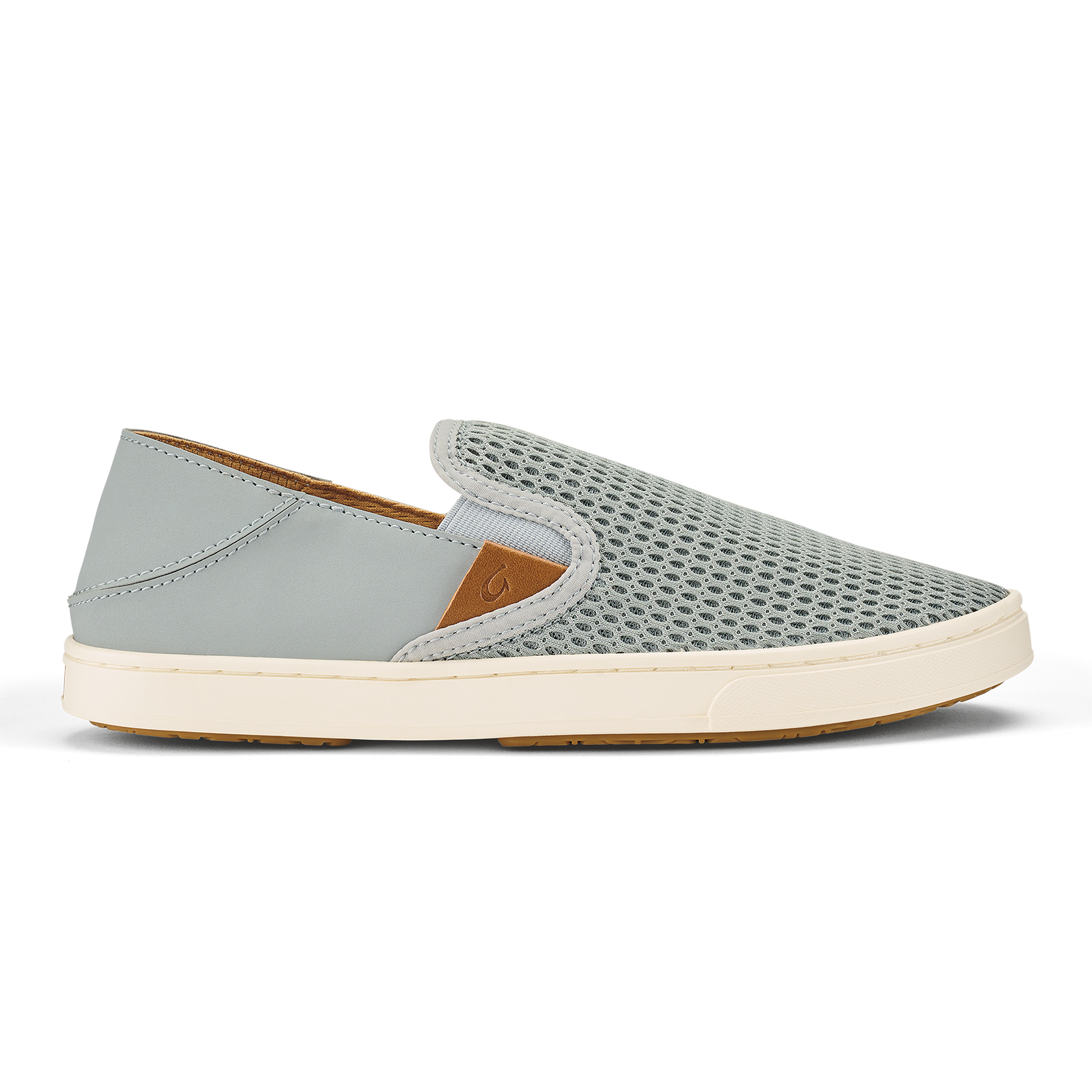 OluKai Pehuea Women’s Gray Mesh Shoes Slip Ons Loafers Breathable Lightweight Olukai Women main image 3
