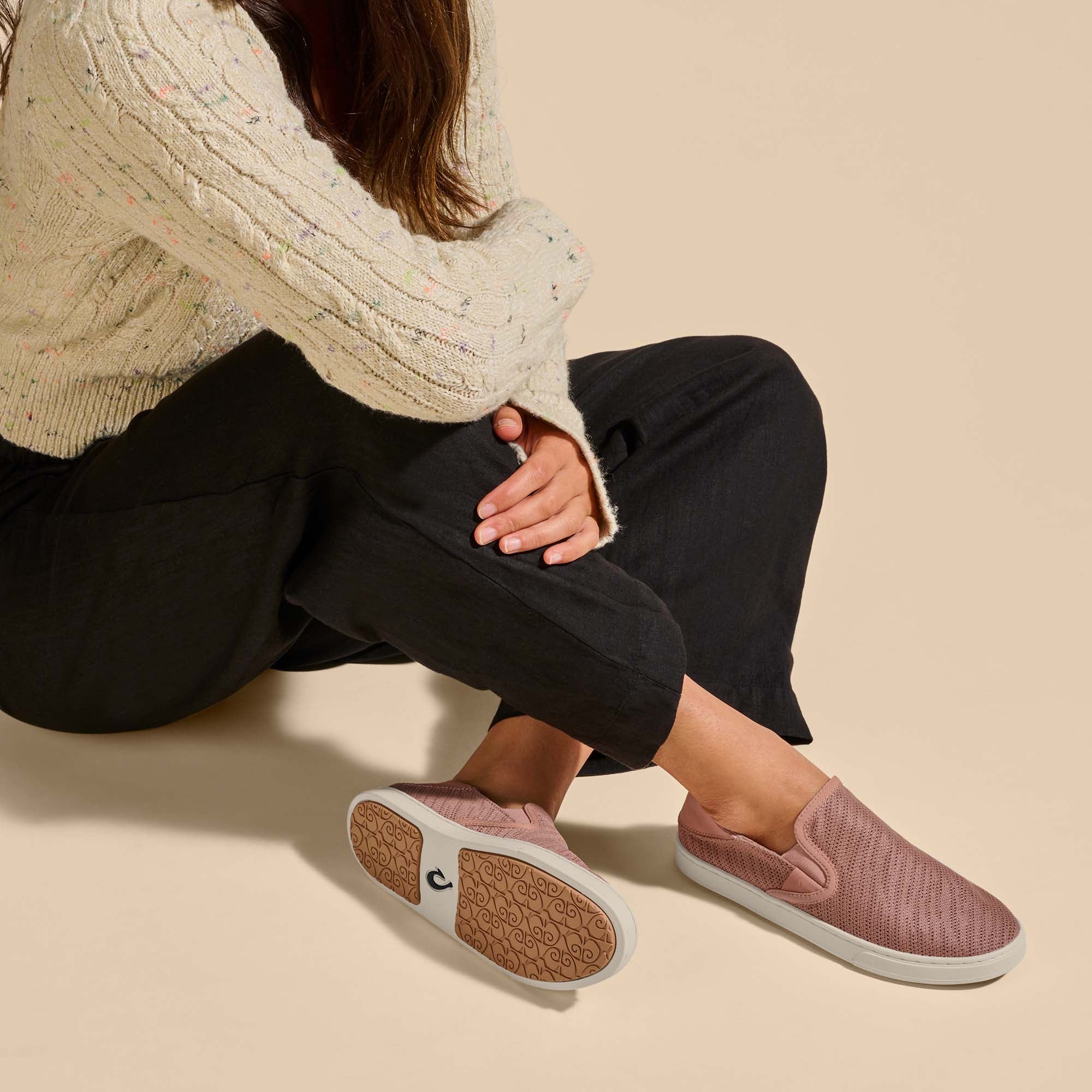 Olukai Pehuea Slip On Sneaker Cork Cork