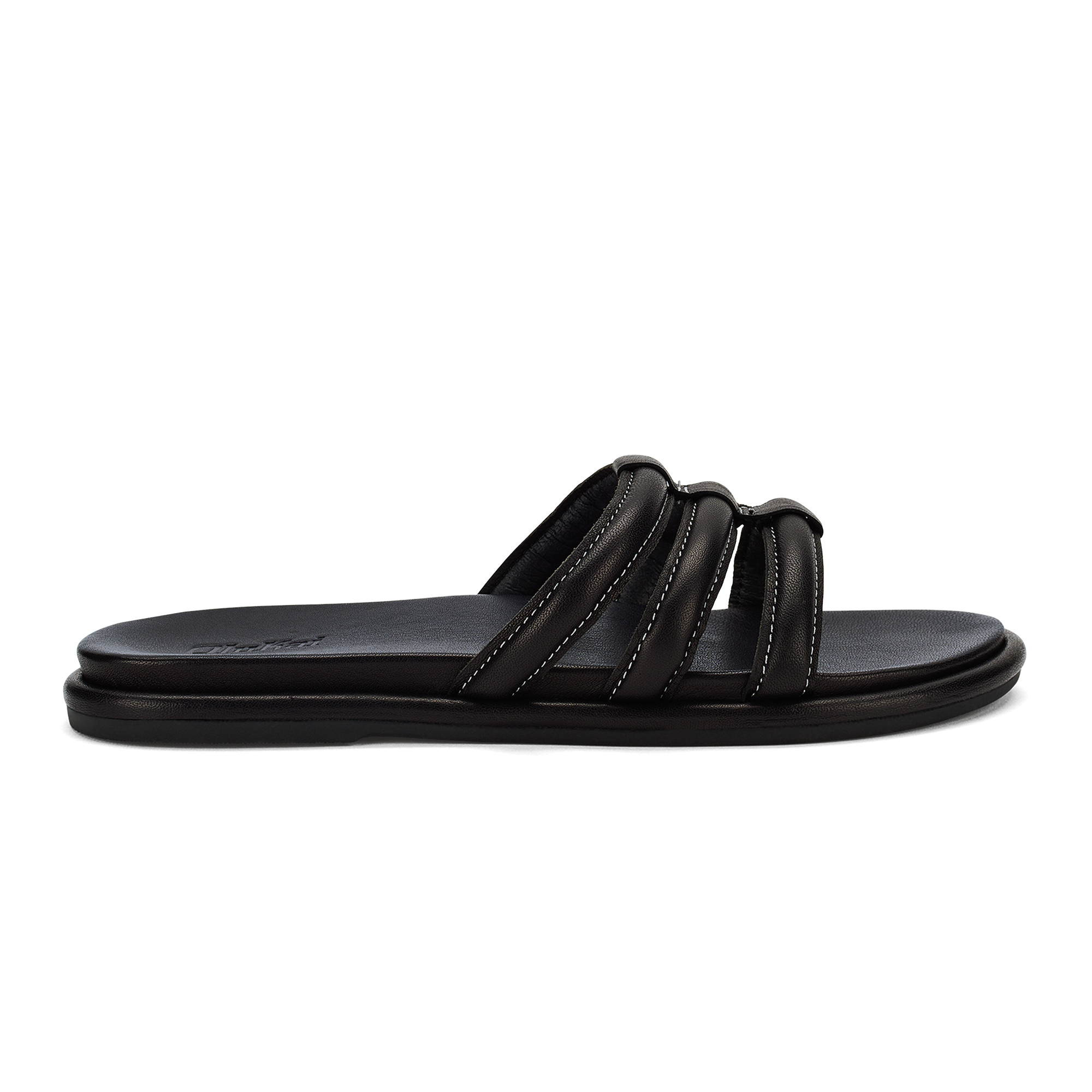 Tiare Slide Women’s Leather Slide Sandals - Black | OluKai