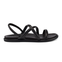 Tiare Strappy Women's Leather Sandals - Black | OluKai