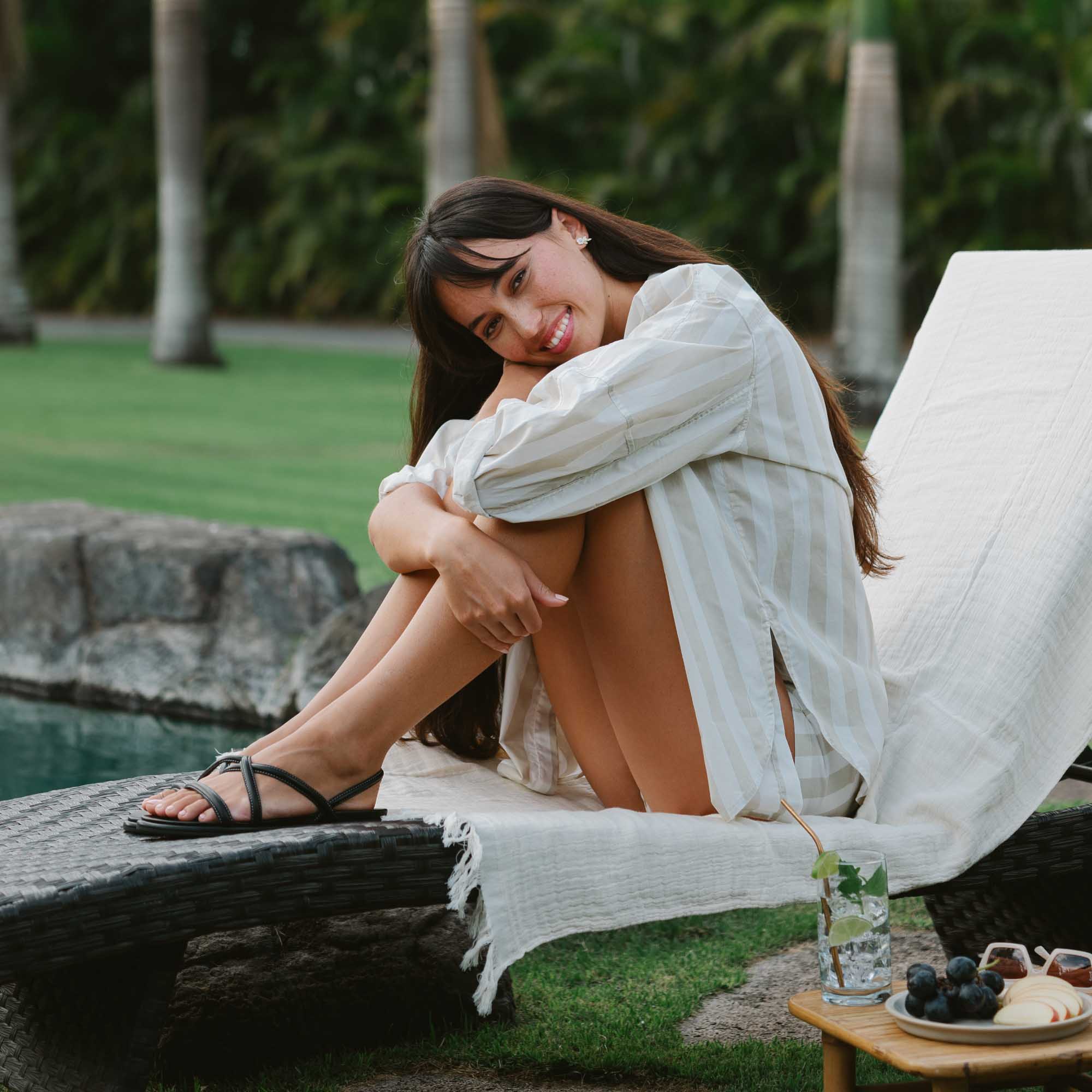 Tiare Strappy Women's Leather Sandals - Black | OluKai