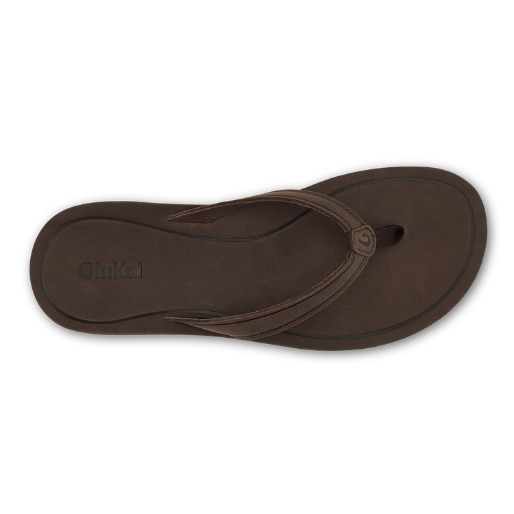 OluKai Women\'s  Black and Brown Flip-Flops Size 9 Ohana - Warm Taupe / Black – OluKai main image 4