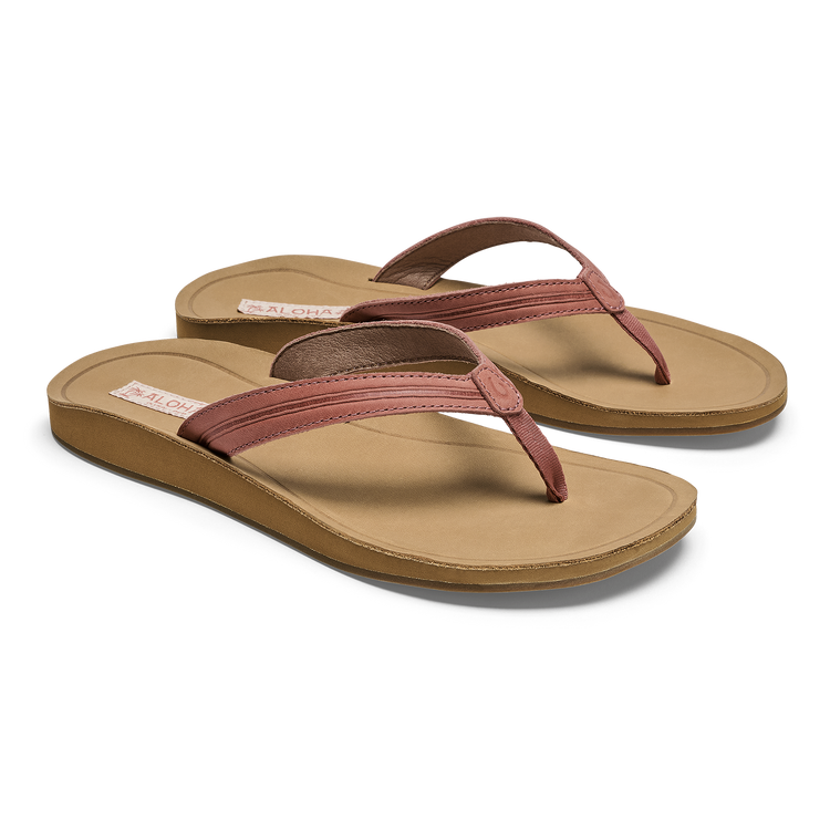 ☆【レネカオヴィラ】ビジュー＆ストーンPINKゴールドレザーミュール22.5㎝☆ Southshore - Dusty Pink Coral / Golden Sand | OluKai