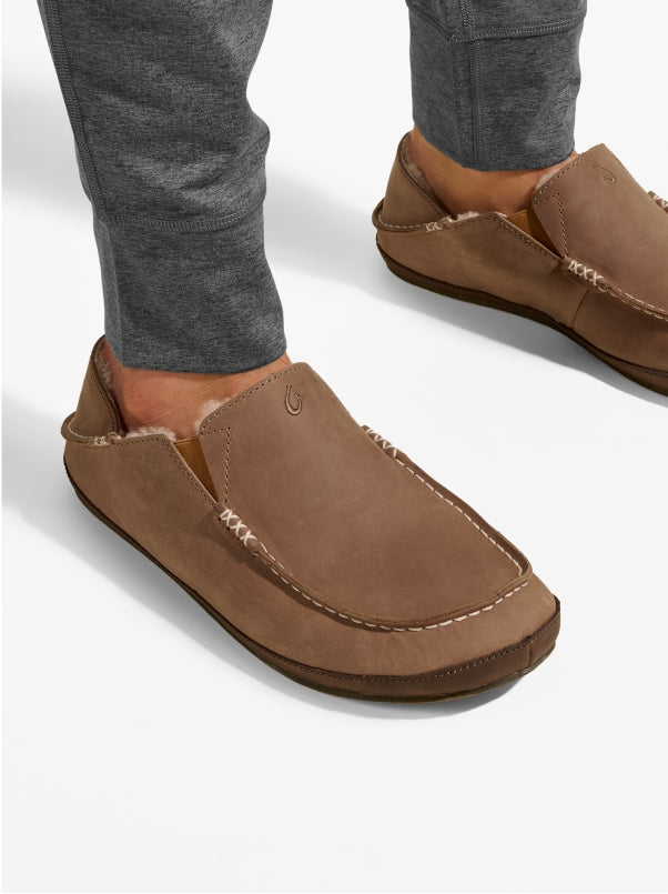 mens leather dress slippers L.L.Bean Men's Hand Sewn Flannel Lined Slipper - 12