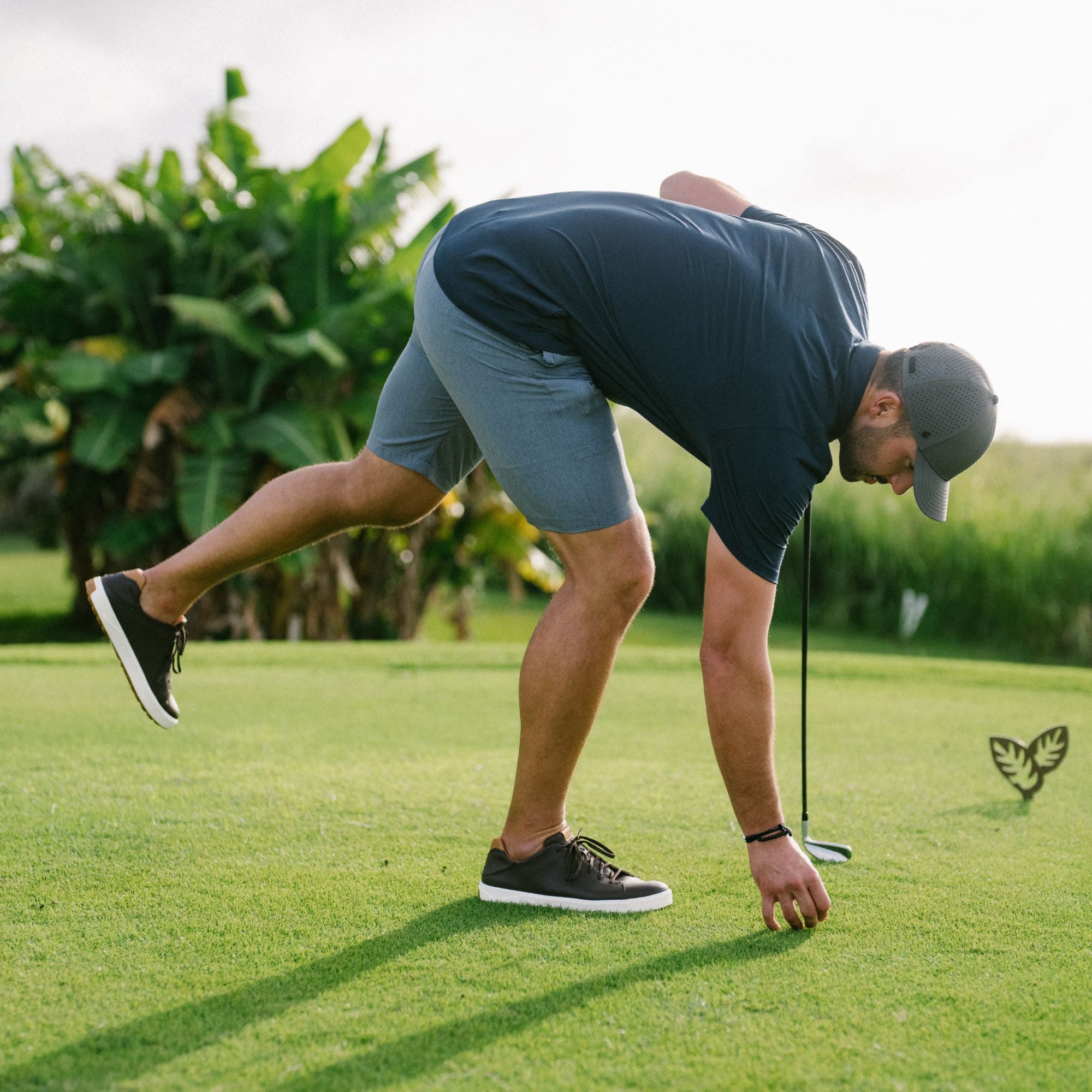 Wai‘alae Men’s Waterproof Leather Golf Shoes - Black | OluKai