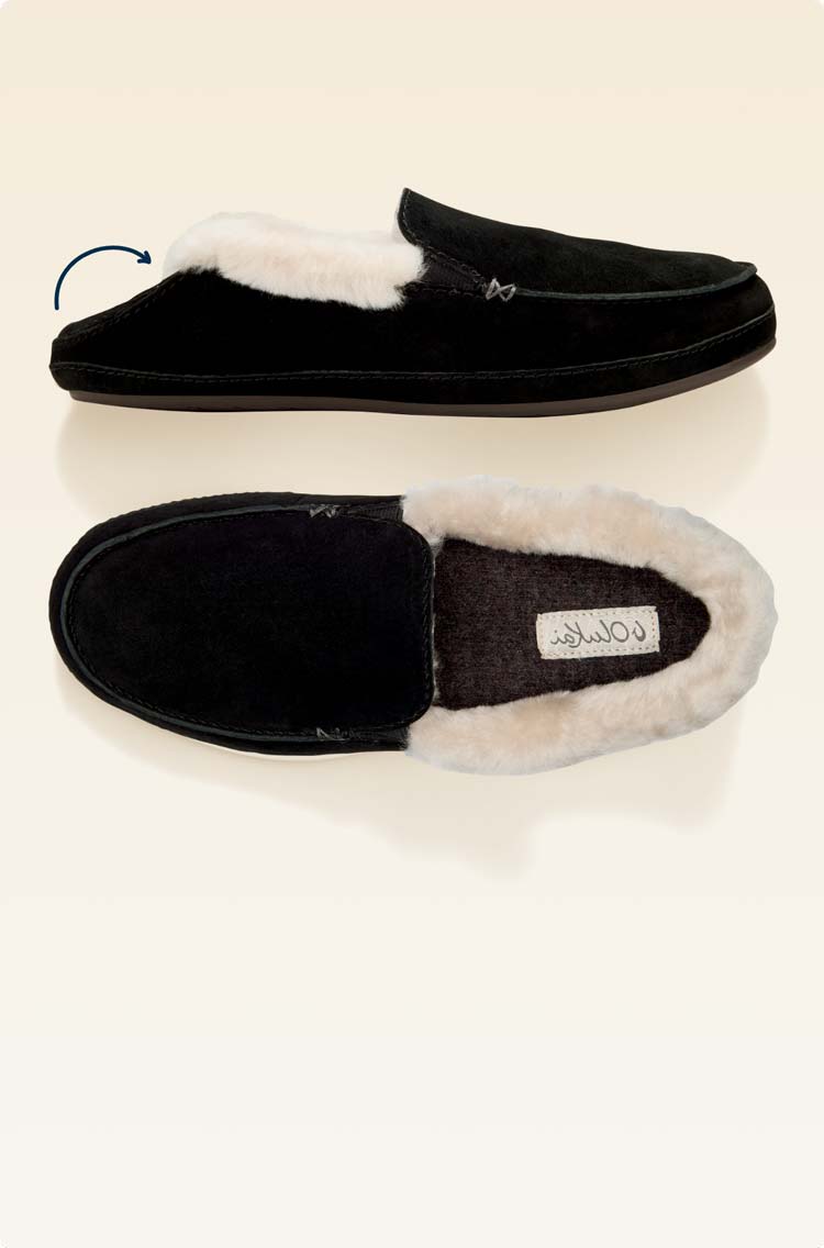 The coziest of slippers, made with supple nubuck leather, extra-plush downy shearling, and our collapsible Drop-In Heel® for easy wear. 