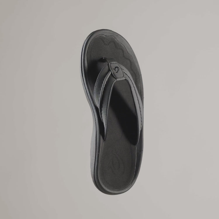 OluKai Men\'s Hokua Black Gray Thong Sandals Size 8 Amazon.com | OLUKAI Hokua Men main image 3