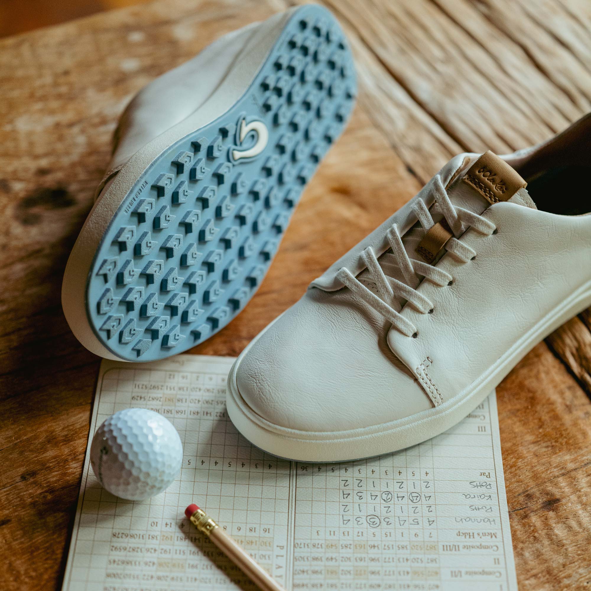 Wailea Women's Waterproof Leather Golf Shoes - White | OluKai