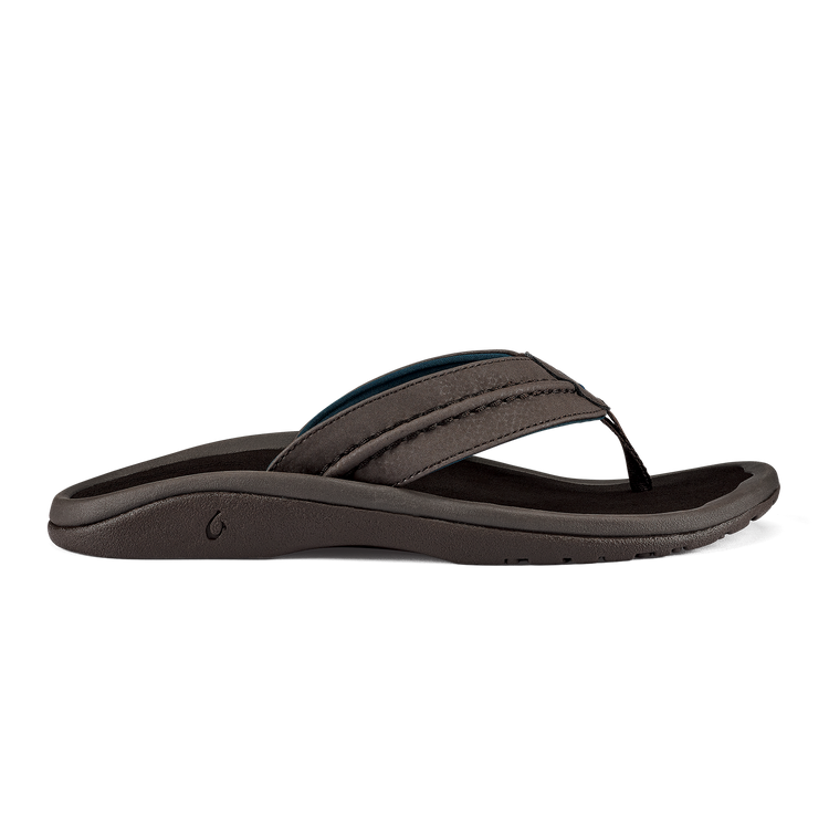 Hokua Men's Beach Sandals - Dark Wood | OluKai