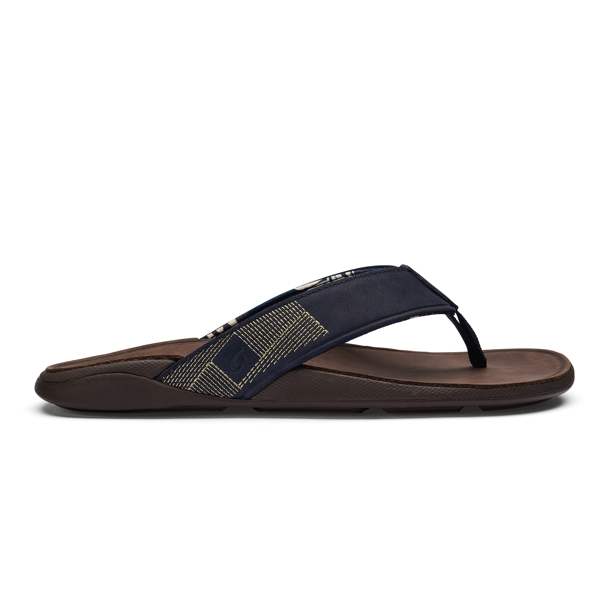 Tuahine Men's Waterproof Leather Beach Sandals - Trench Blue | OluKai
