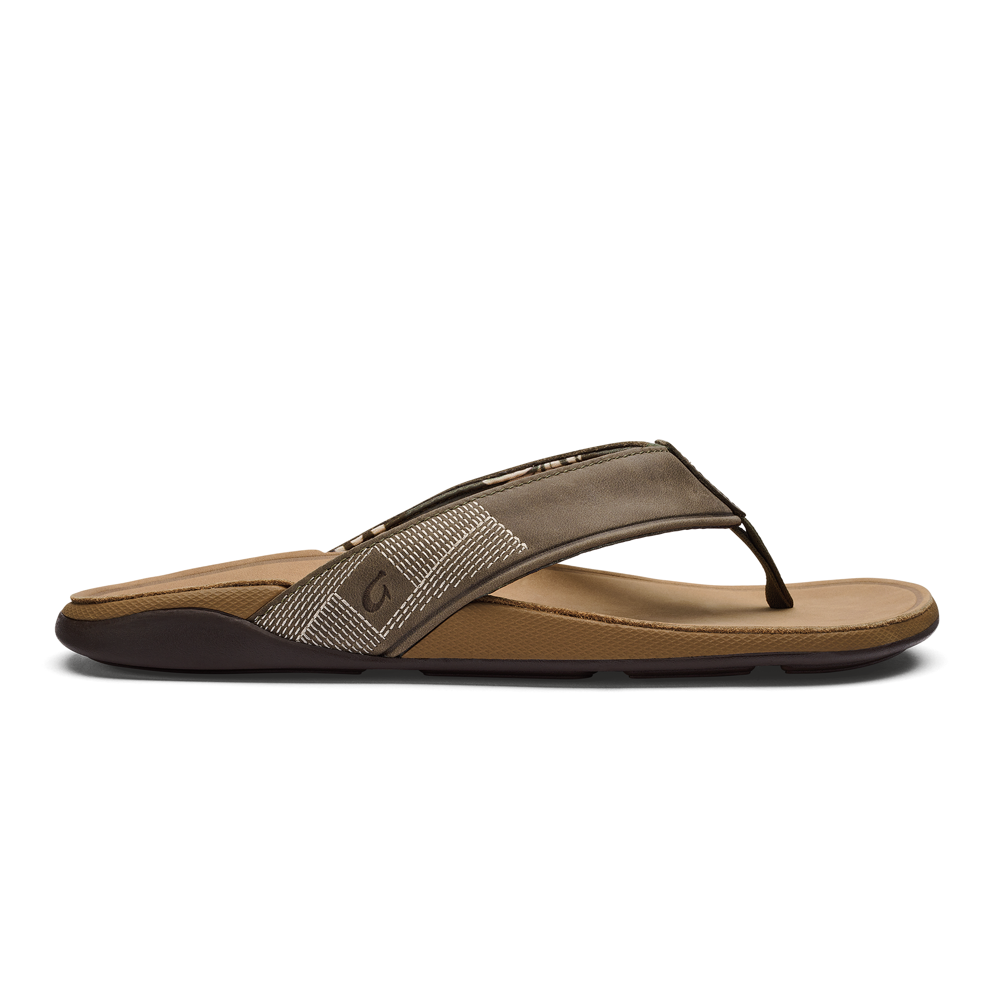 Tuahine Men's Waterproof Leather Beach Sandals - Hunter | OluKai