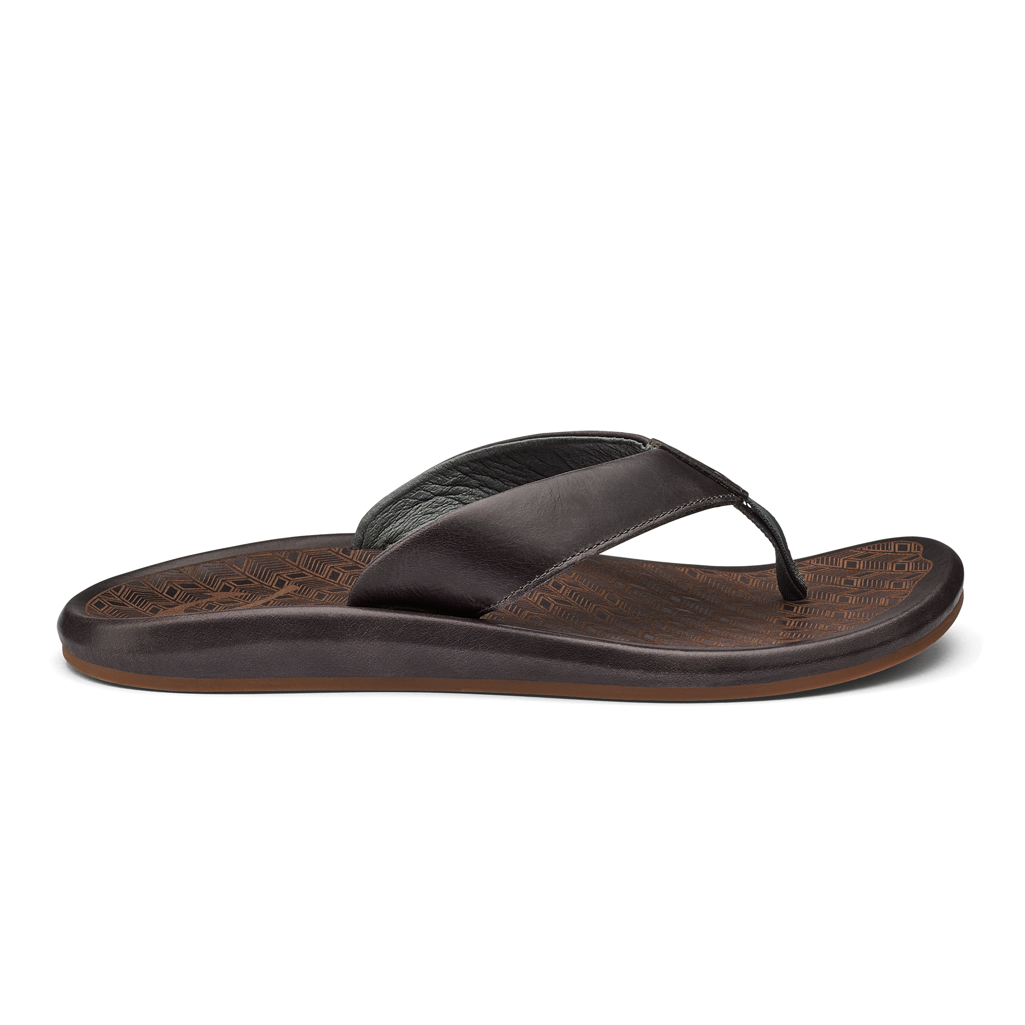 ‘Ilikai Men‘s Leather Beach Sandals - Charcoal | OluKai