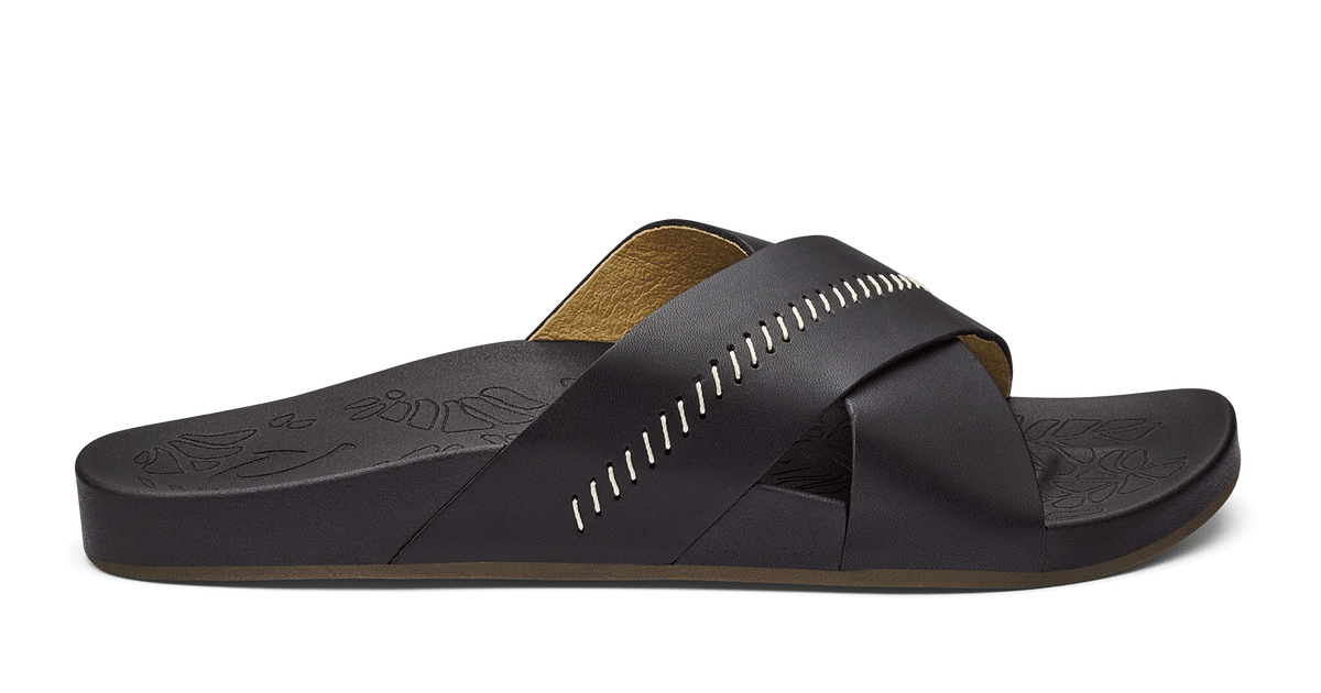 Kipe‘a ‘Olu Women‘s Slide Sandals - Black | OluKai