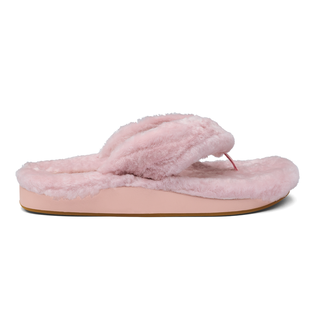 Pink Fur Slides Slippers Big Fluffy Fur Sandals